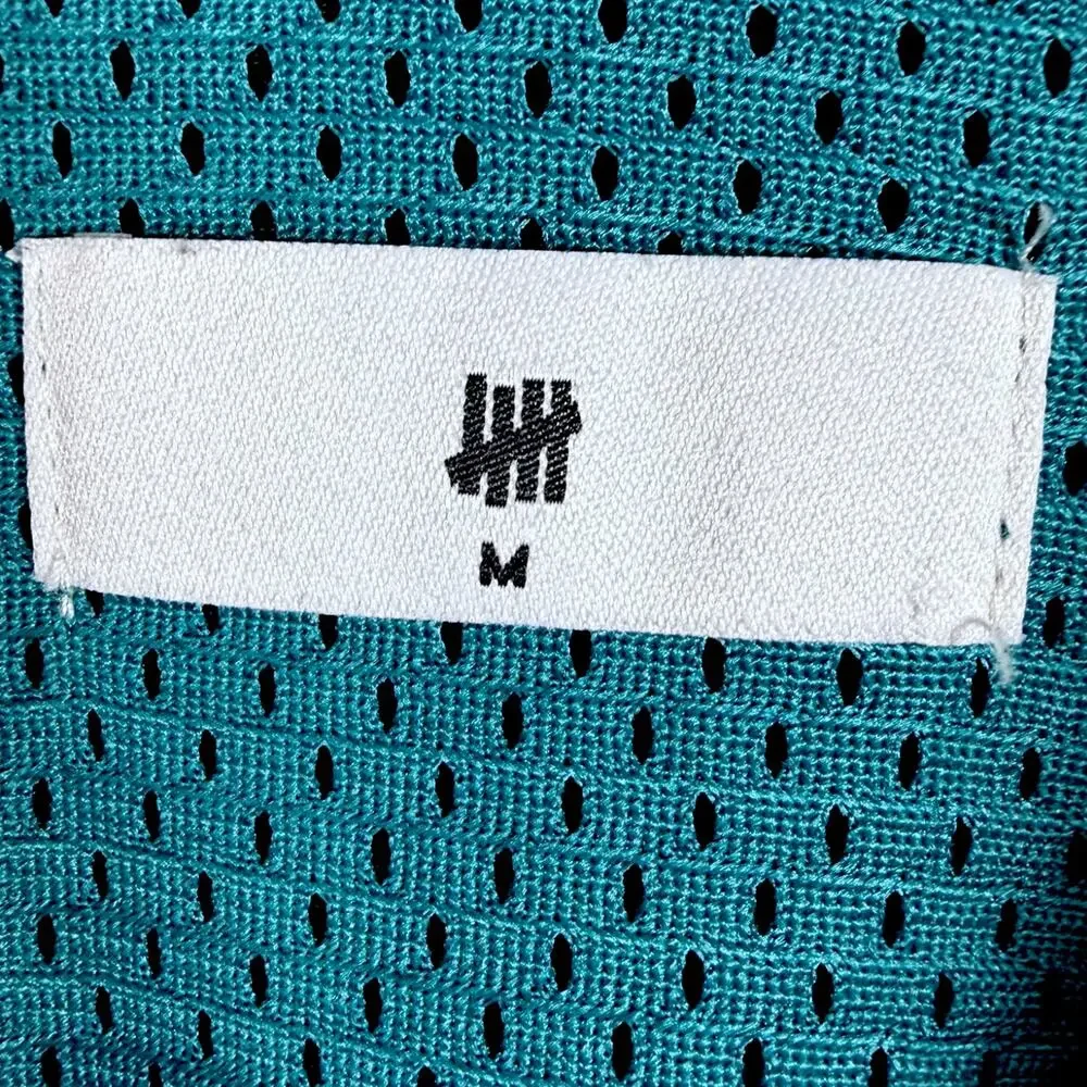 Undefeated Teal Green Aztec Men's Medium Basketball Mesh Jersey Streetwear